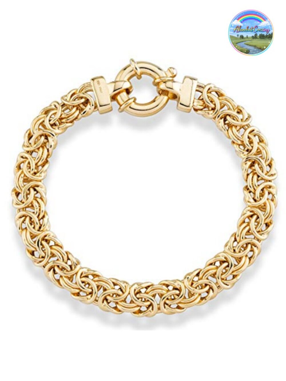 Handmade Italian 925 Sterling Silver Byzantine Link Bracelet 9mm